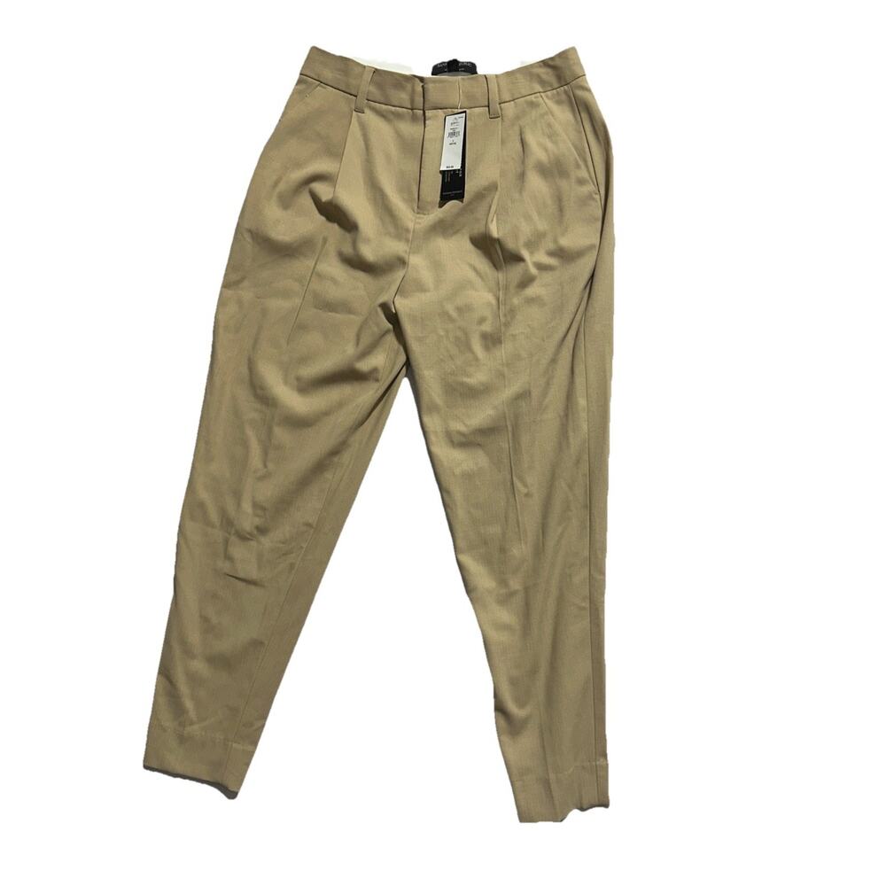 Banana Republic Women's High Rise Tapered Slacks Dress Pants Size 0 Petite Biege